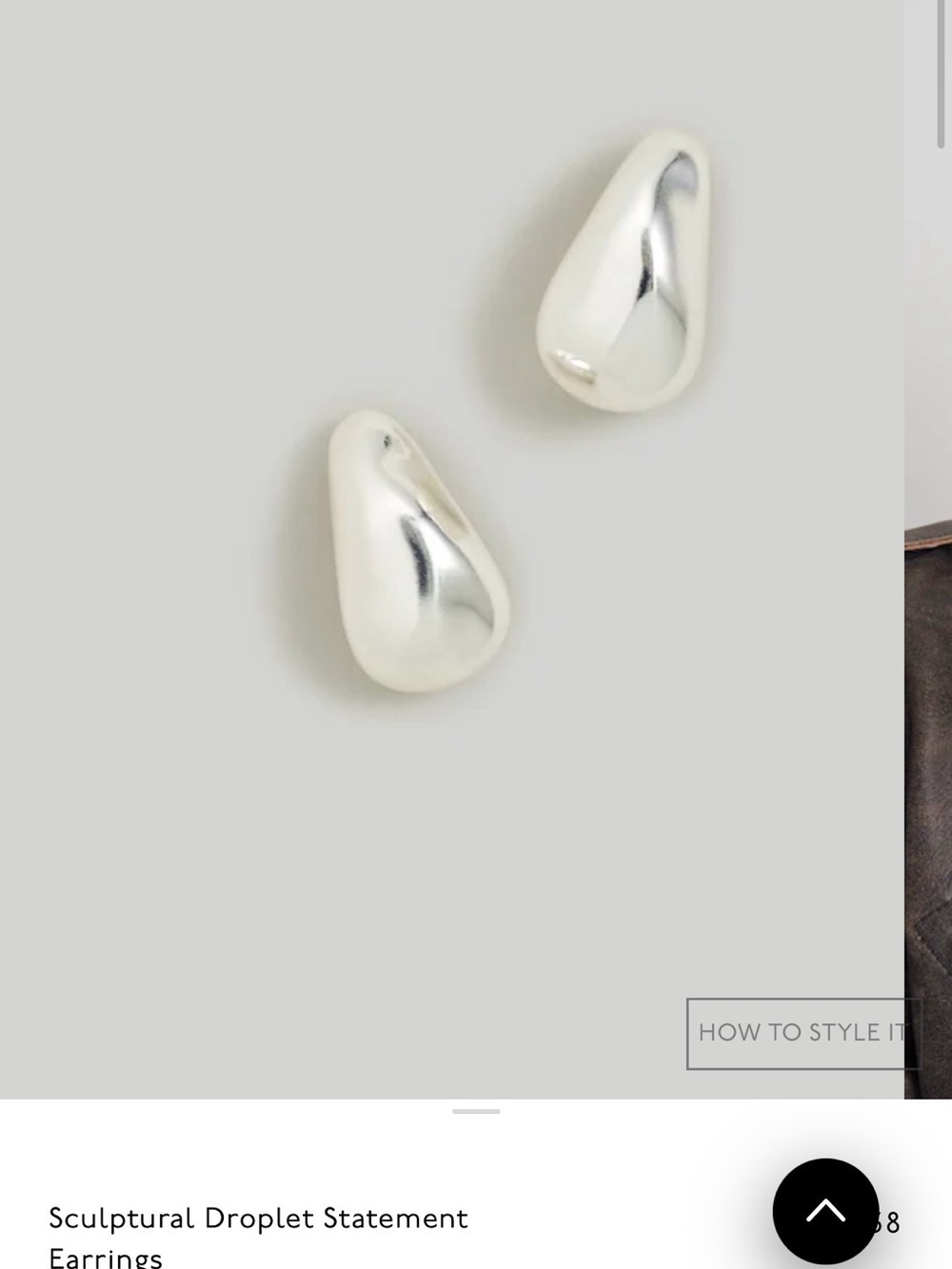 Madewell Sculptural Droplet Statement Wall Accent in Silver-White new